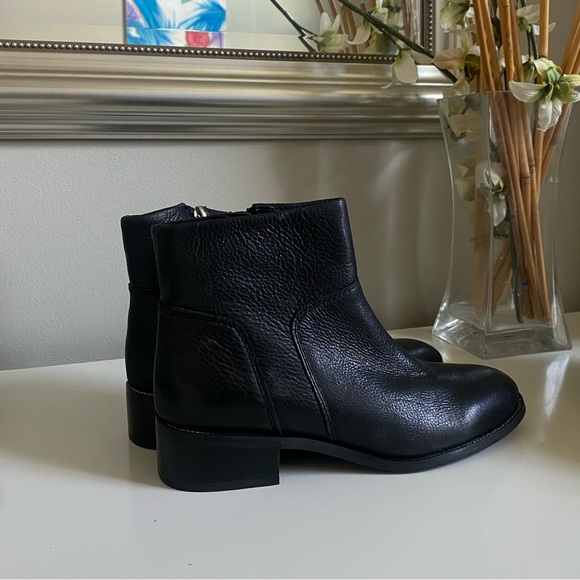 Franco Sarto Leather Black Boots - Picture 2 of 5